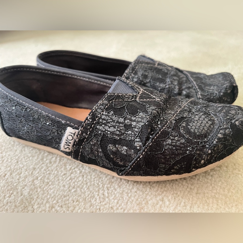 TOMS Black Sequins